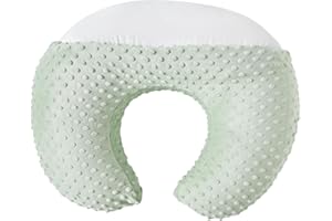 DONOMILO Nursing Pillow and Positioner Breastfeeding and Bottle Feeding, Propping Baby, Tummy Time, Sitting Support, with Removable Polyester Cover, dots Fabric, for Baby Boy Girl(Bay)