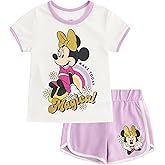 Disney Minnie Mouse Girls Short Sleeve T-Shirt and Shorts Set for Toddler and Big Kids