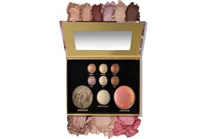 Eyeshadow Palette,All-in-One Baked Starter Makeup Palette Kit - 9 Matte & Glitter Eyeshadows, Bronzer, Blush, Highlighter | T