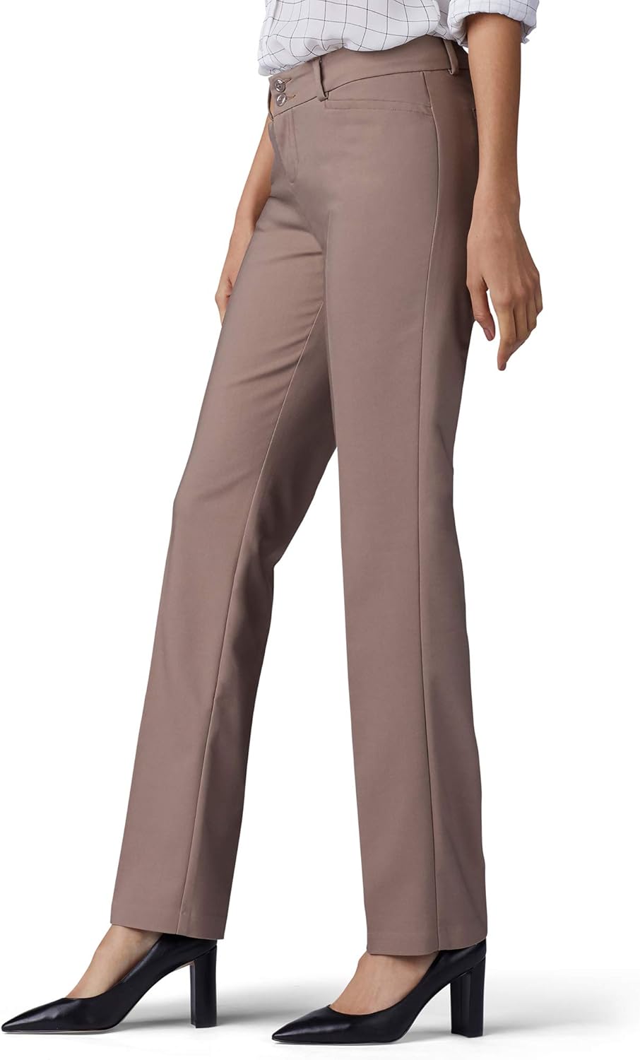 Lee Women's Secretly Shapes Regular Fit Straight Leg Pant at  Women’s Clothing store