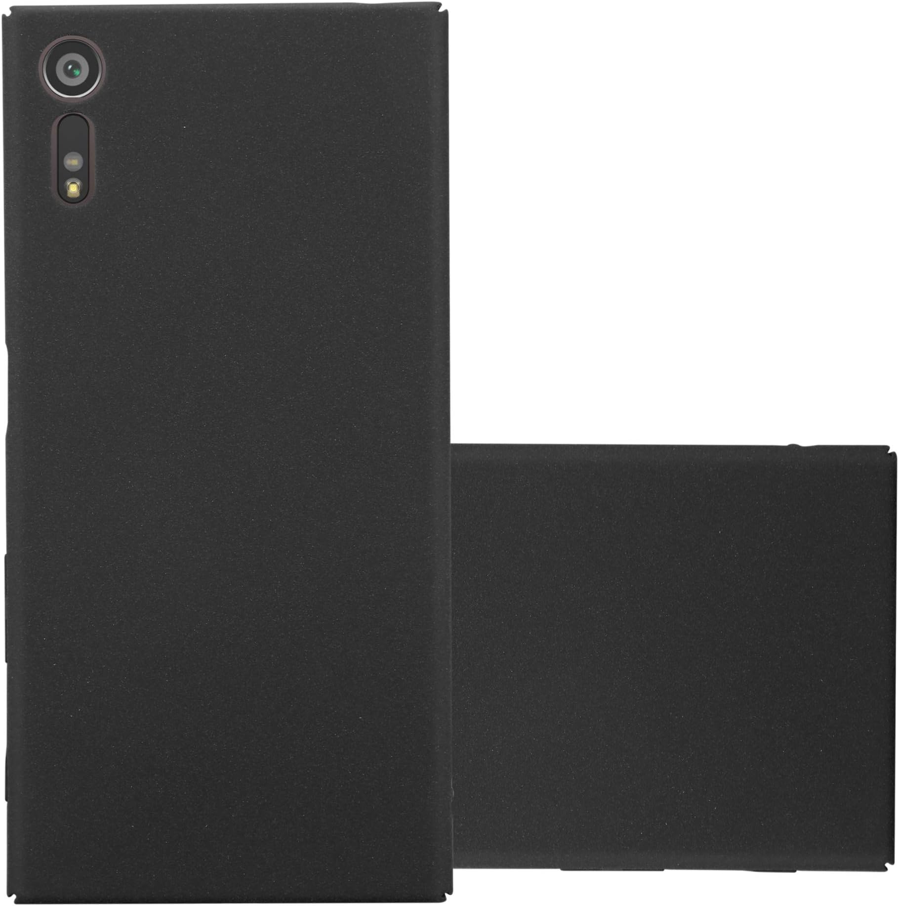 Cadorabo Case Compatible with Sony Xperia XZ/XZs in Frosty Black - Shockproof and Scratch Resistent Plastic Hard Cover - Ultra Slim Protective Shell Bumper Back Skin