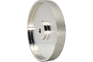 CAQUXIL CBN Grinding Wheel 6" Dia x 1" Wide, 1/2 inch Arbor, Sharpen High Speed Steel Cutting Tools, Diamond Grinding Wheel Grit #80