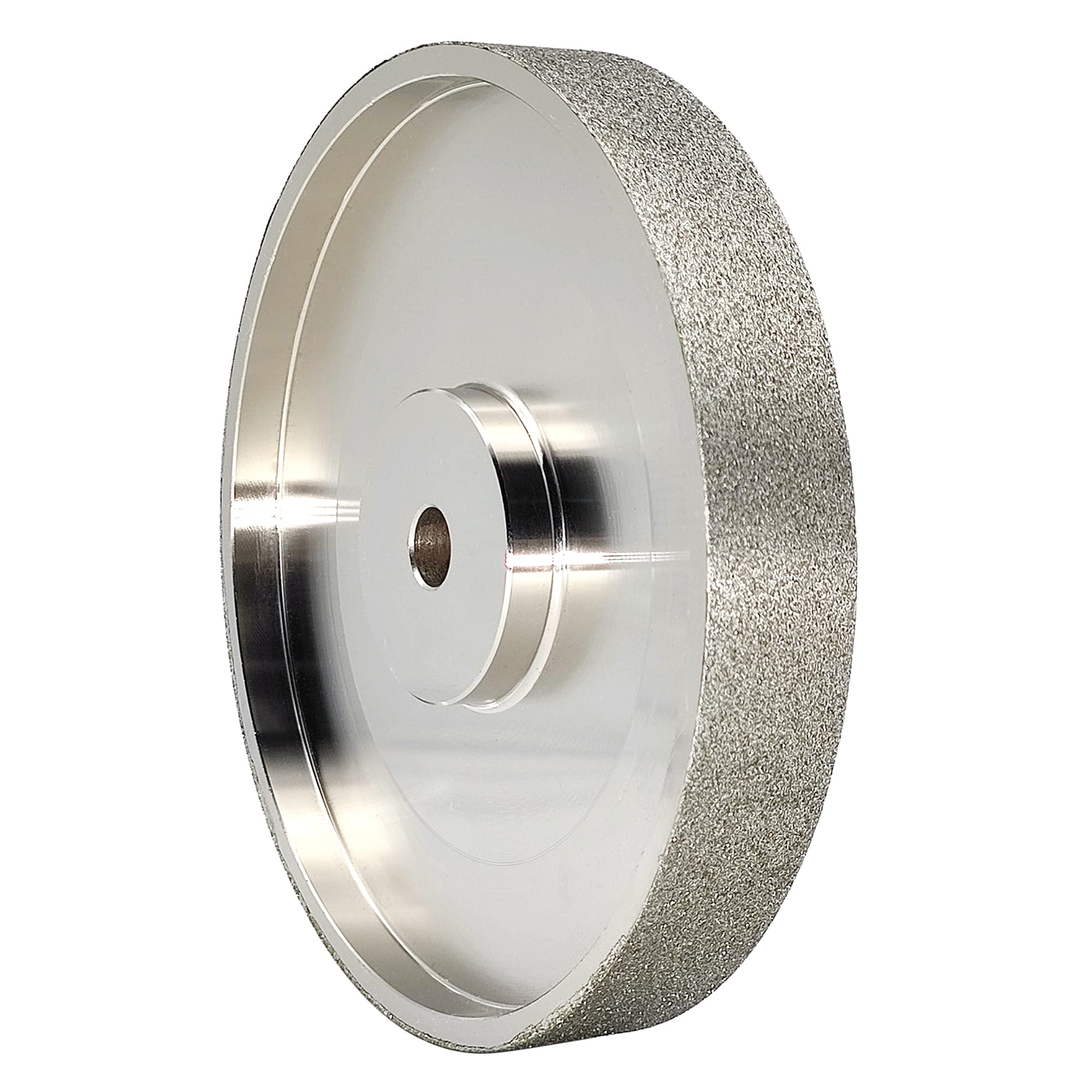 Photo 1 of CAQUXIL CBN Grinding Wheel 6" Dia x 1" Wide, 1/2 inch Arbor, Sharpen High Speed Steel Cutting Tools, Diamond Grinding Wheel Grit #80