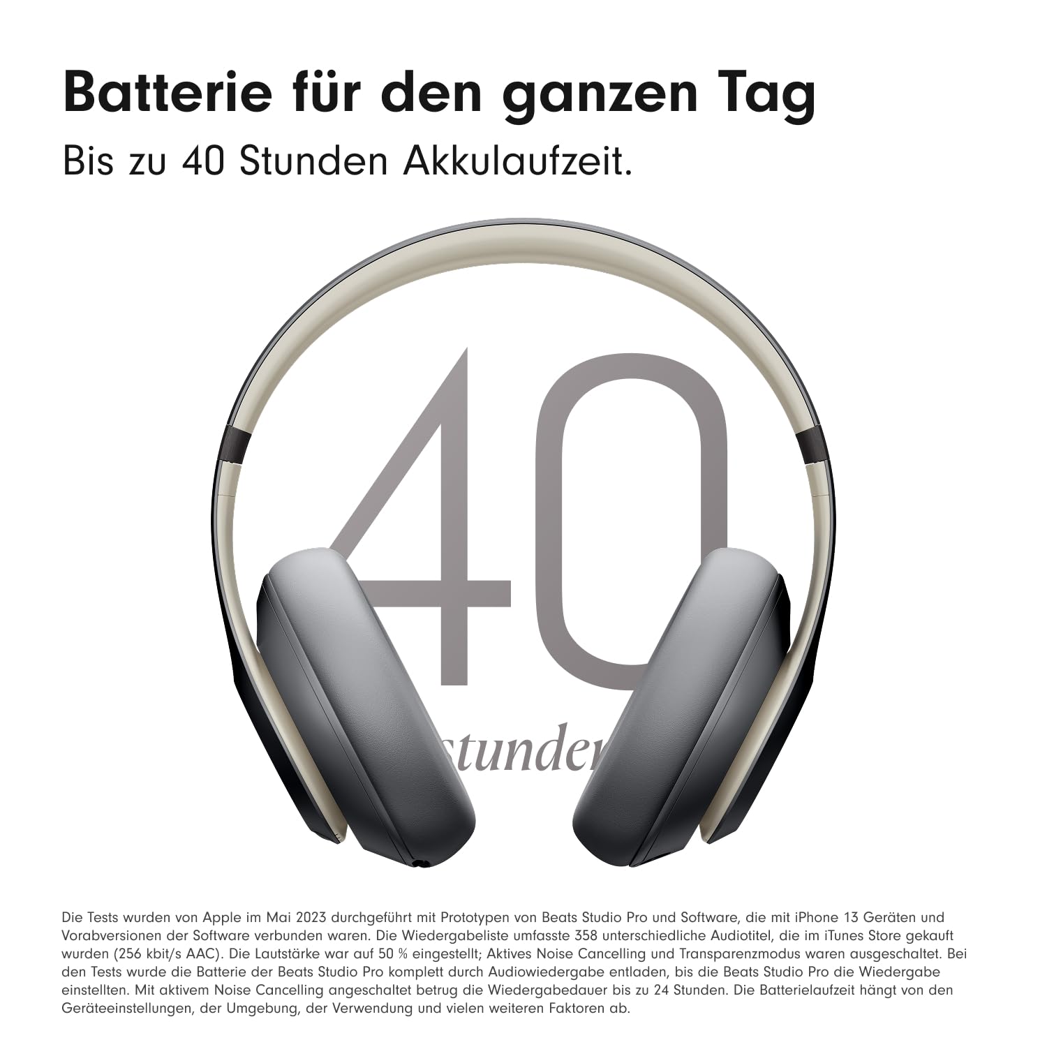 Beats Studio Pro – Komplett Kabellose Bluetooth Noise Cancelling Kopfhörer – Personalisiertes 3D Audio, Apple & Android Kompatibilität – Sandgrau 4
