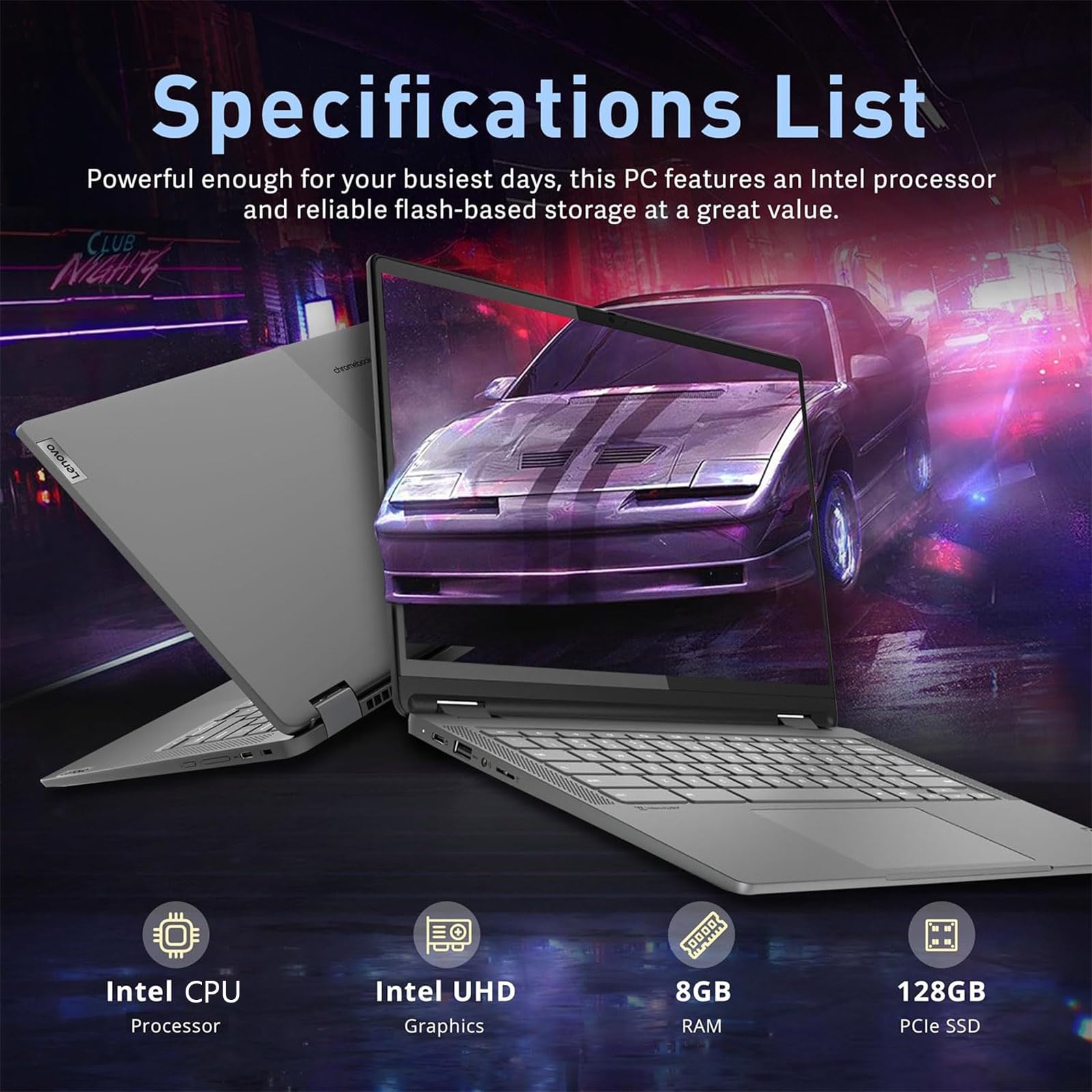 Lenovo IdeaPad Flex 3i Chromebook Touchscreen Laptop Flip - 15.6 FHD IPS Display 2 in 1 - Intel Pentium Silver N6000-8GB RAM - 256GB Storage - Wi-Fi 6 - USB C - Google Chrome - Tablet