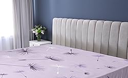 Ambesonne Dandelion Fitted Sheet, Purple Maroon