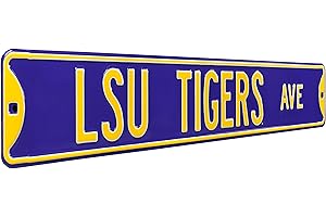 NCAA College Metal Wall Décor- Large, Heavy Duty Steel Street Sign by Authentic Street Signs