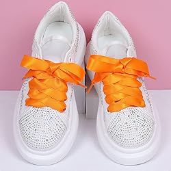 Booyckiy Flat Colorful Satin Ribbon Shoelaces