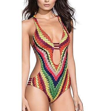 Bfmyxgs sexy Mode Frauen Verband Einteiliger Bikini Monokini Push Up Gepolsterter BH Bademode Badeanzug