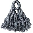 Hybeeh Sparkly Glitter Hijab Scarf for Women Shimmer Hijab Metallic Lightweight Wrap Pashmina Shawl for Women
