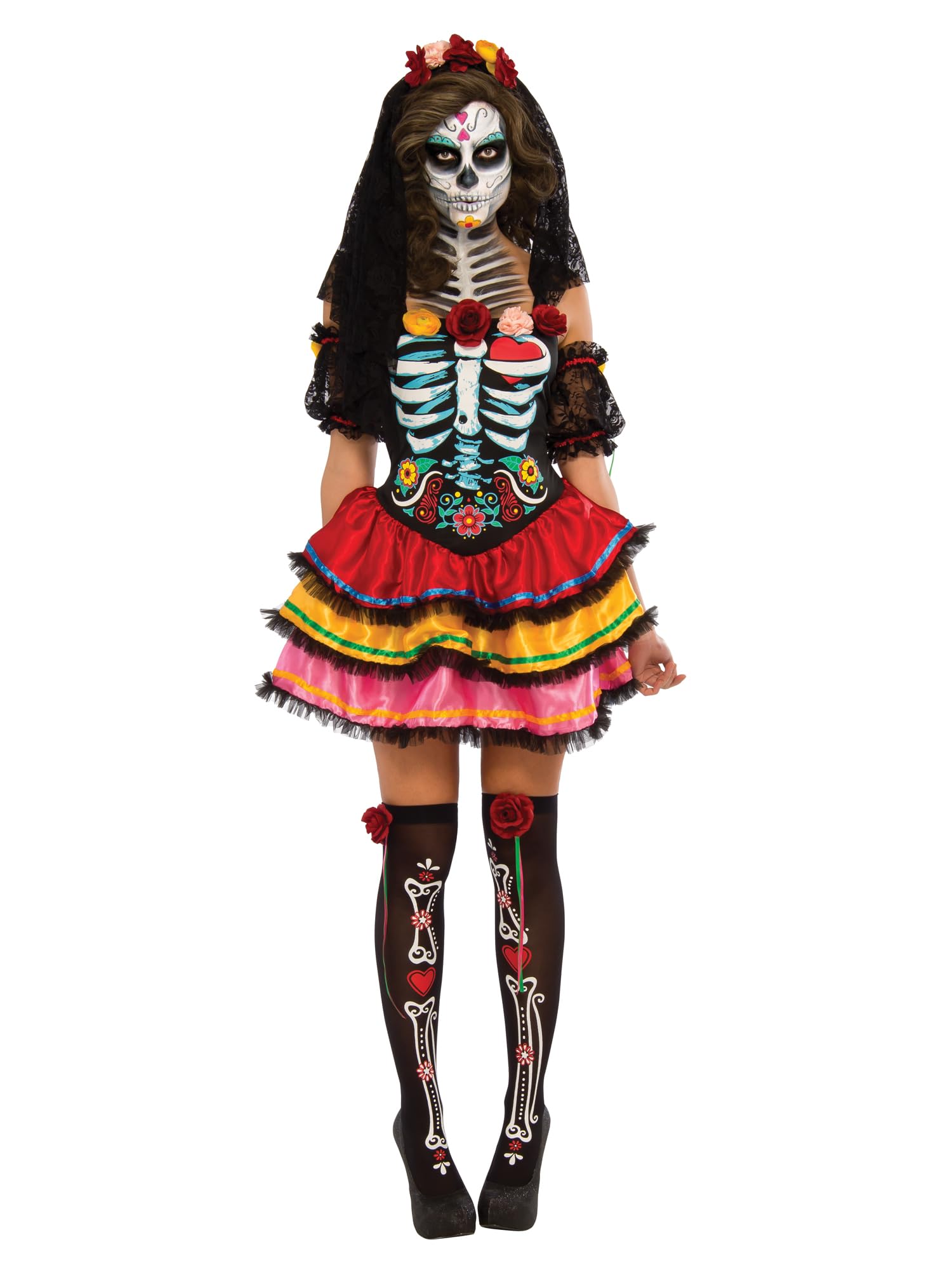 Rubies Official Ladies Day of The Dead Senorita Ladies Costume, Adult Halloween Fancy Dress, Size 14-16