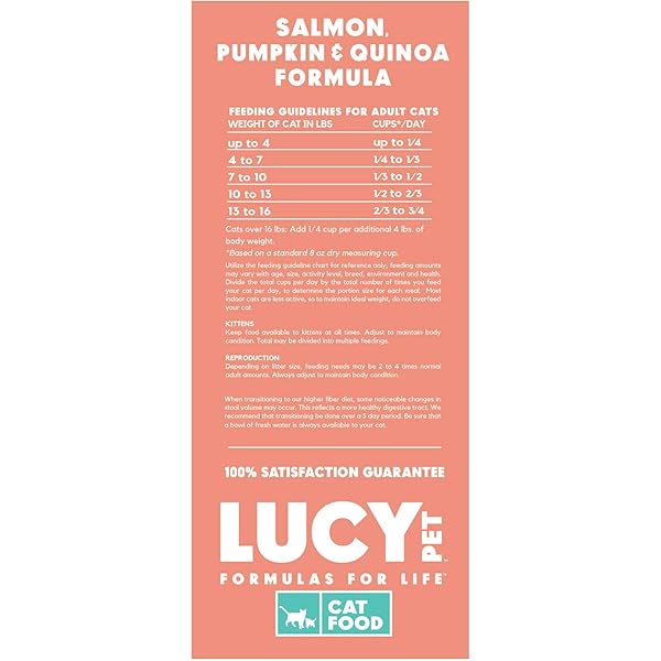 LUCY PET PRODUCTS LUCY PET CAT SALMON, PUMPKIN, & QUINOA 10LB