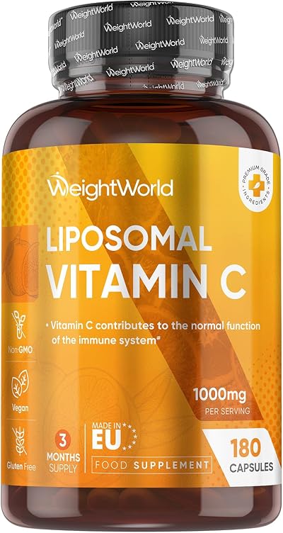 WeightWorld Liposomal Vitamin C 1000mg 180 Vegan Capsules Non-GMO