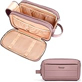 COOSKY Toiletry Bag for Men & Women, Cruise Ship Travel Essentials, Shaving Dopp Kit with Dry and Wet Separation, Water-resistant Bathroom Cosmetic Organizer Bag, Makeup Accessories, Dark Purple