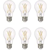 Ledvance Sylvania Led Truwave Natural Series Light Bulb, 60W Equivalent, Efficient 8W A19, Medium Base, Dimmable, 800 Lumens, 2700K, Soft White, Clear - 6 Pack (40806)