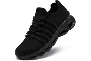 DYKHMILY Steel Toe Wide Sneakers for Women Lightweight Safety Shoes Breathable Slip on Work Shoe