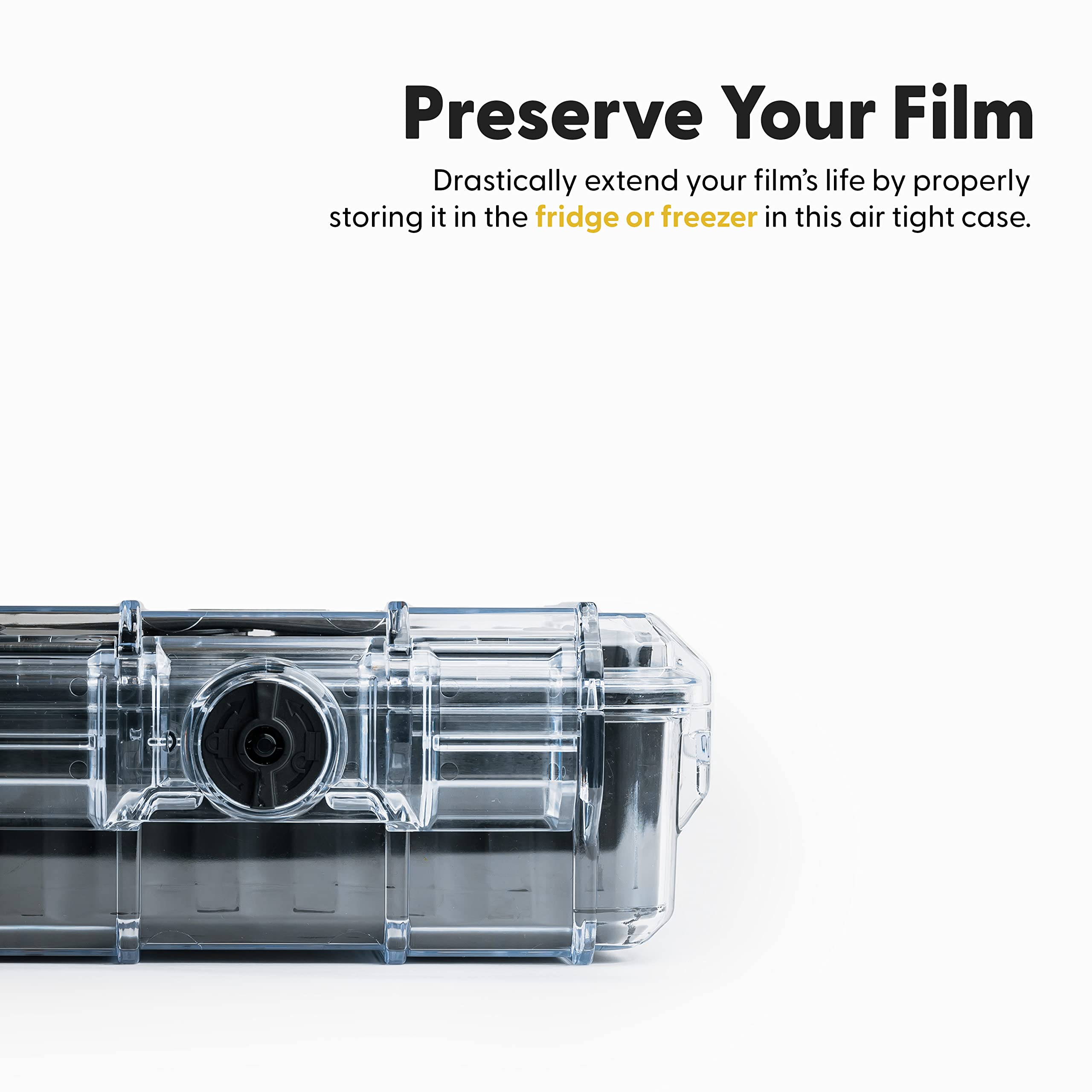 Evergreen 120mm Film Case | Holds 18 Rolls of Medium Format Film | Waterproof, Crushproof, & Freezer Safe (Black)
