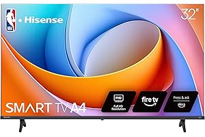 Hisense 32-Inch Class A4 Series FHD 1080p Smart Fire TV (32A4NF, 2025 Model) - DTS Virtual: X, Slim Bezel Design, Alexa Built in