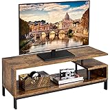 Yaheetech Industrial TV Stand for TVs up to 55 inch, Media Console Table with Storage Shelves for Living Room, Home Entertain
