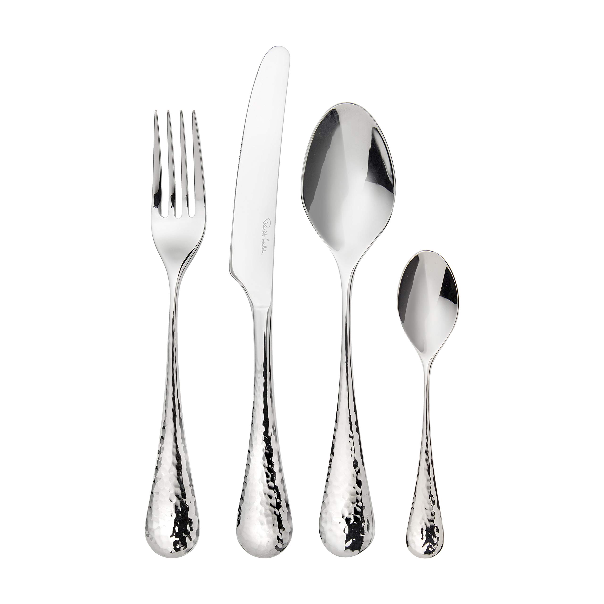 Robert Welch Honeybourne Bright, 24 Piece Cutlery Set for 6 People. Made from Stainless Steel. Dishwasher Safe.