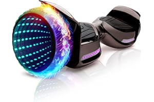 EMAXUSA, Hoverboard with 6.5" Full Light Up Wheels, Bluetooth Hover Board with Non-slip Footplates, UL2272 Safety Certified