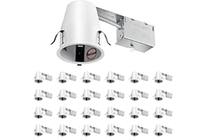 Anyhome 12 Pack 4 Inch Recessed Lighting Housing Remodel, 2024 Version IC Rated & Air Tight General Can Light Housing, Recess