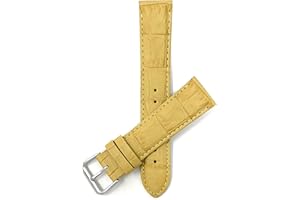Bandini Leather Watch Band - Alligator Pattern Watch Strap - 12mm, 14mm, 16mm, 18mm, 20mm, 22mm, 24mm, 26mm - 15 Colors - For