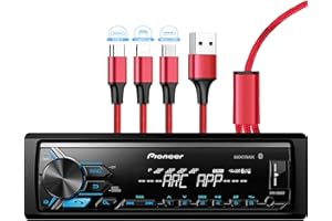 Pioneer MVH-X390BT Digital Media Receiver with Pioneer ARC app, MIXTRAX, Built-in Bluetooth and USB Direct Control for iPod/iPhone and Android Phones & zonoz 3 in 1 Multi USB Charging Cable (Bundle)
