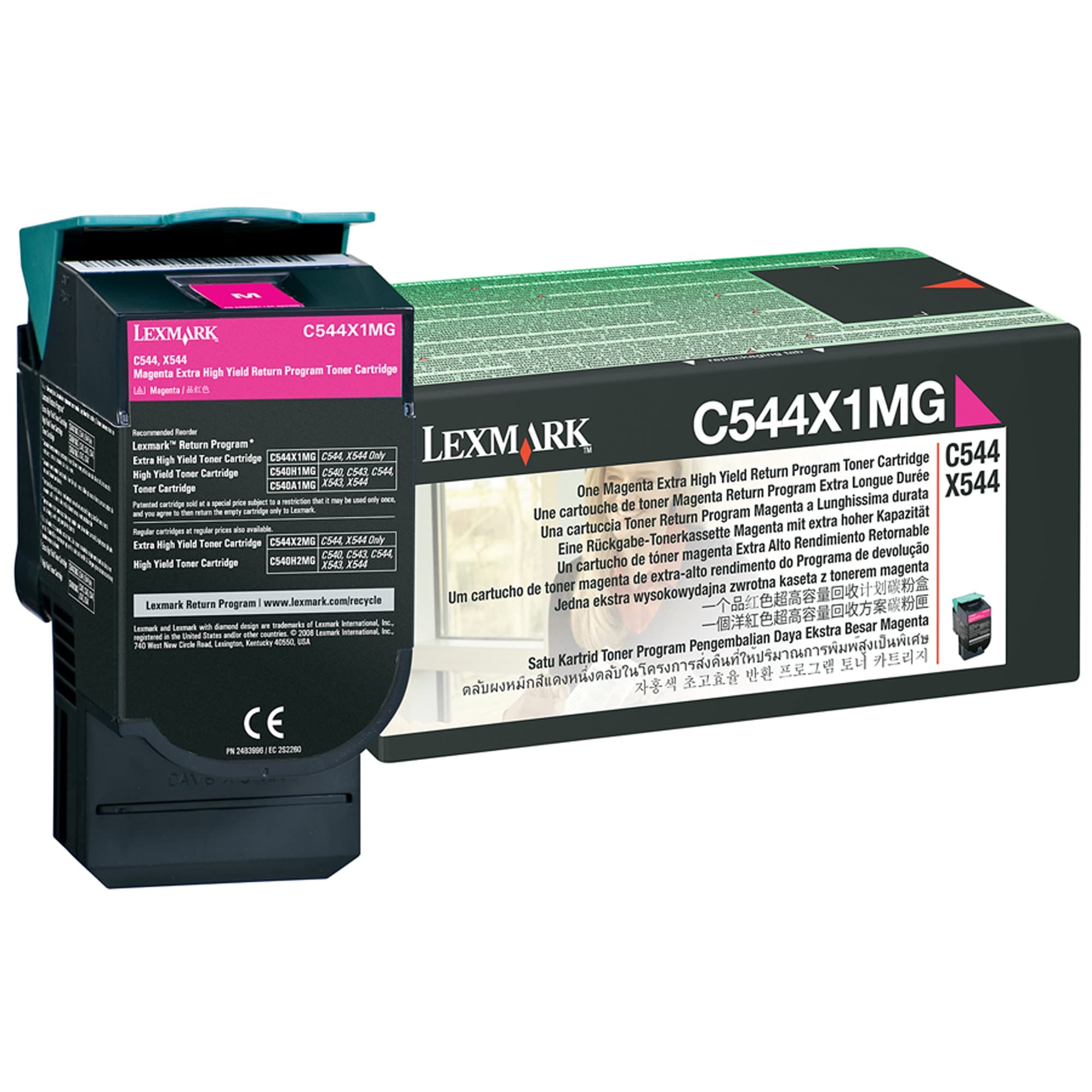 Lexmark C544/X544 Series Extra High Yield Return Program Toner Cartridge - Magenta LE0C544X1MG