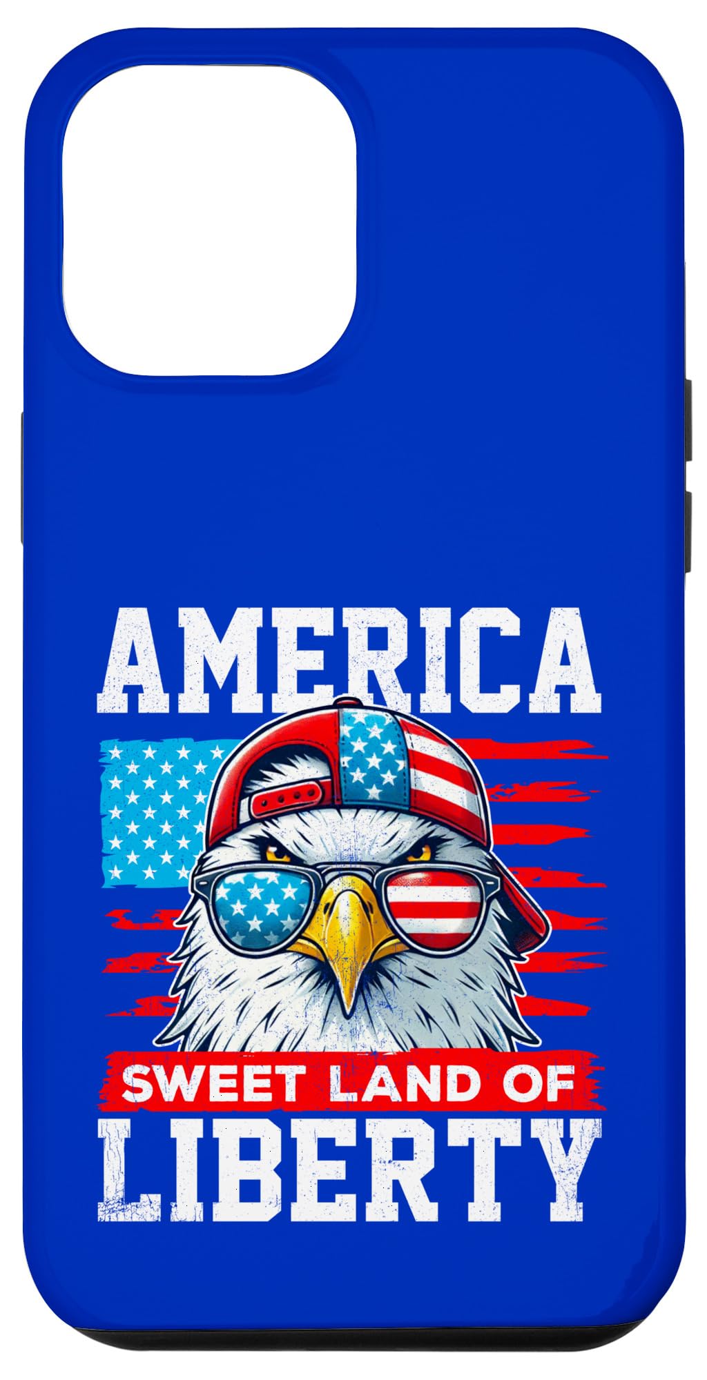 iPhone 15 Plus America Sweet Land of Liberty US Flag Cool Bald Eagle USA Case