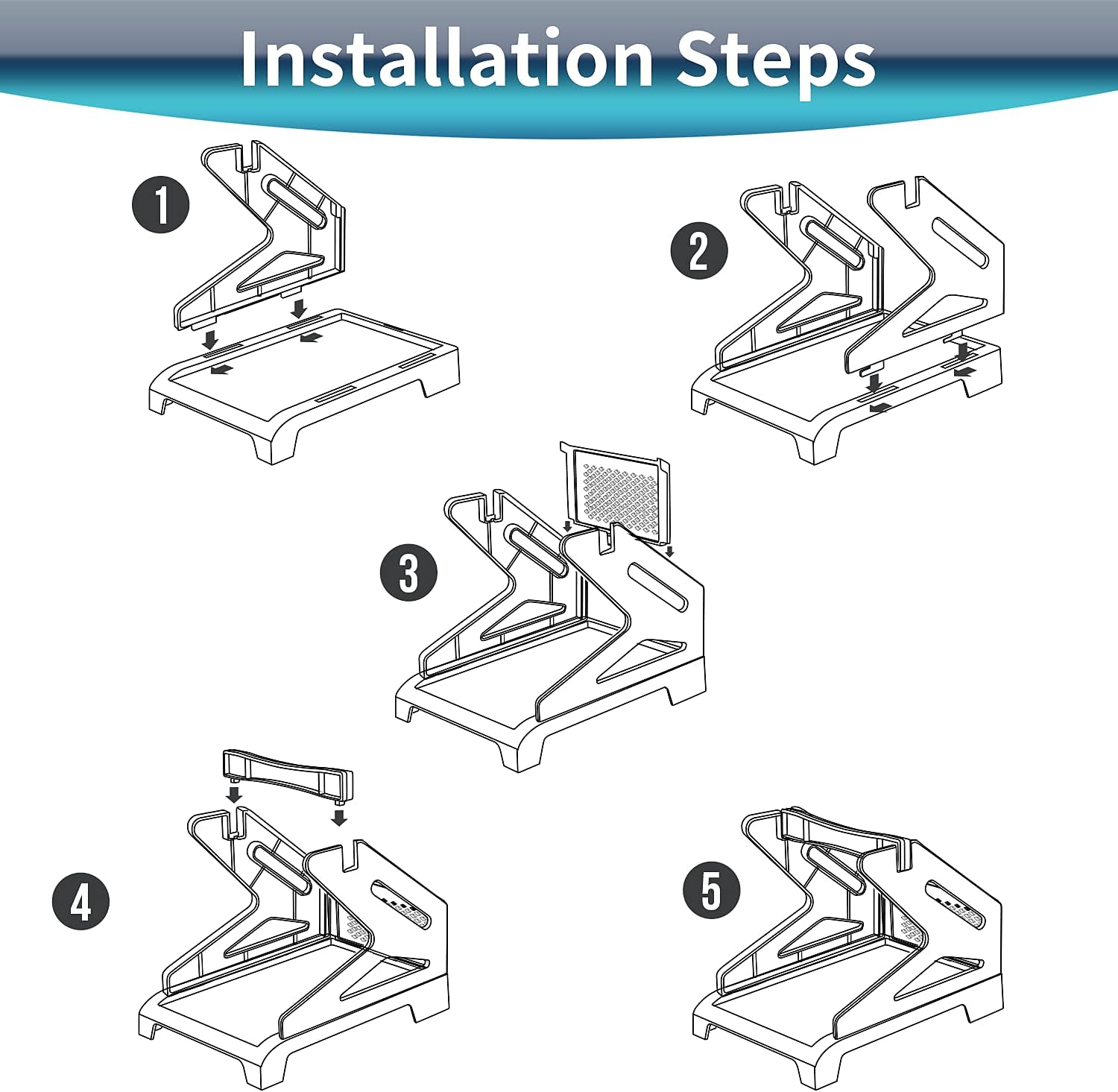 Aobio Label Holder, Compatible with Rolls and Fan-Fold Labels, Thermal Label Paper Holder, Desktop Label Printer Accessory : Office Products