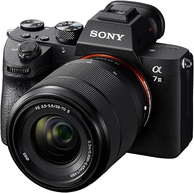 Alpha 7 III Fotocamera full frame con obiettivo 28-70 mm – 24,2 MP, video 4K, autofocus veloce da 0,02 s, scatto continuo da 10 fps, stabilizzazione a 5 assi, ideale per foto e video
