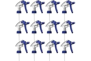 BAR5F Bulk of 12-Pack Replacement Trigger Sprayer Nozzles for 16oz - 32oz Bottles Chemical Resistant Adjustable Leakproof