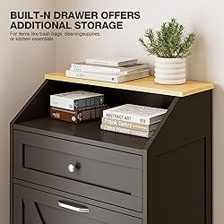 GAZHOME 13 Gallon Tilt Out Trash Cabinet, Upgrade