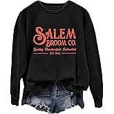 LYEIAO It's Just A Bunch of Hocus Pocus Halloween Sweatshirt Women Funny Spooky Season Graphic Long Sleeve Tee Tops