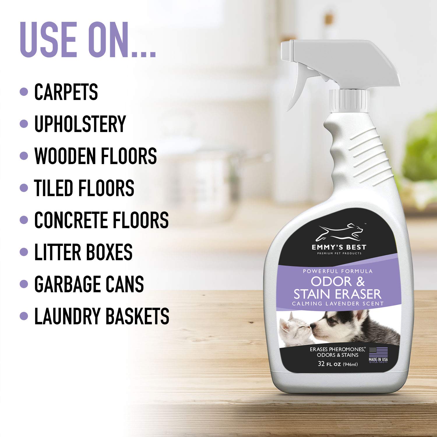 Emmy's Best Powerful Pet Odor Remover Color Saver and Urine Eliminator