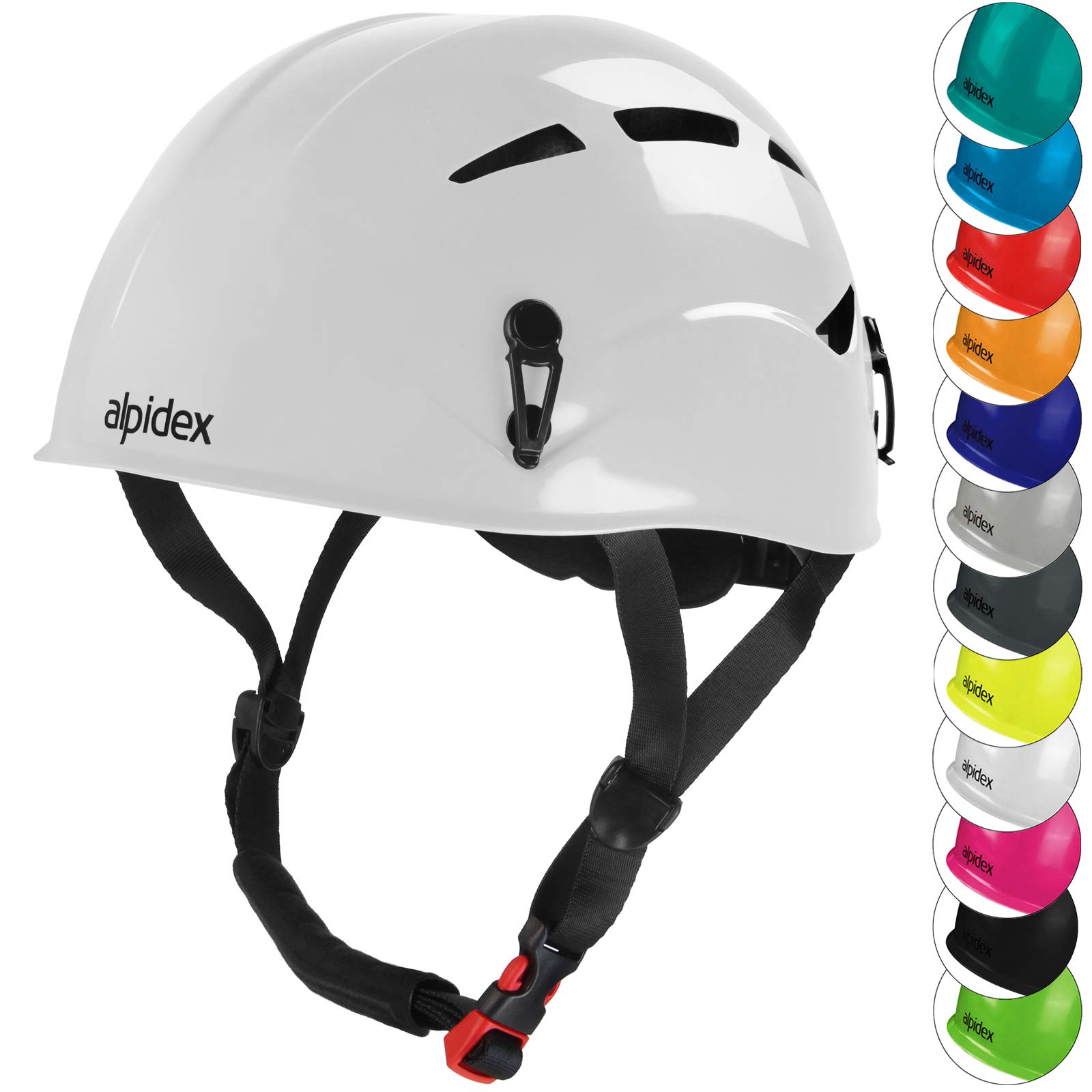 ALPIDEX Universal Climbing Helmet for Teenagers and Adults EN12492 Safety Helmet in, Colour:bright white — image 1