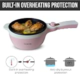 CookLite Electric Hot Pot Steamer 1.8L Pink Multi-Function Non-Stick 600W view 6