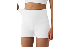 AugIris Girls Bike Shorts High Waist Athletic Yoga Shorts