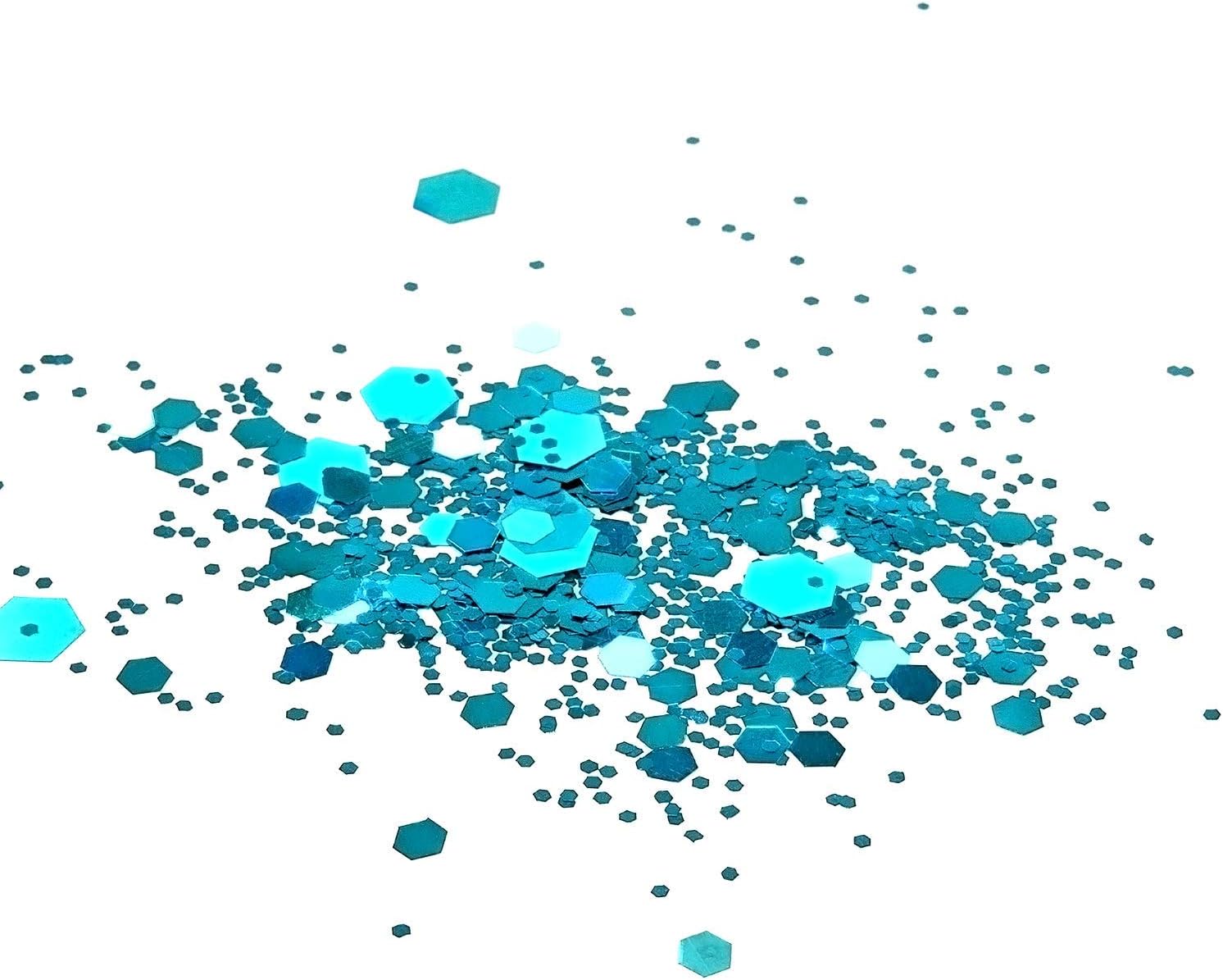 Arteza Chunky Glitter Flakes, Set of 2 Holographic Colours (Mermaid Rain & Electra), 5 g Jars, Multi-Purpose - Image 4