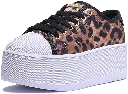 animal print platform trainers