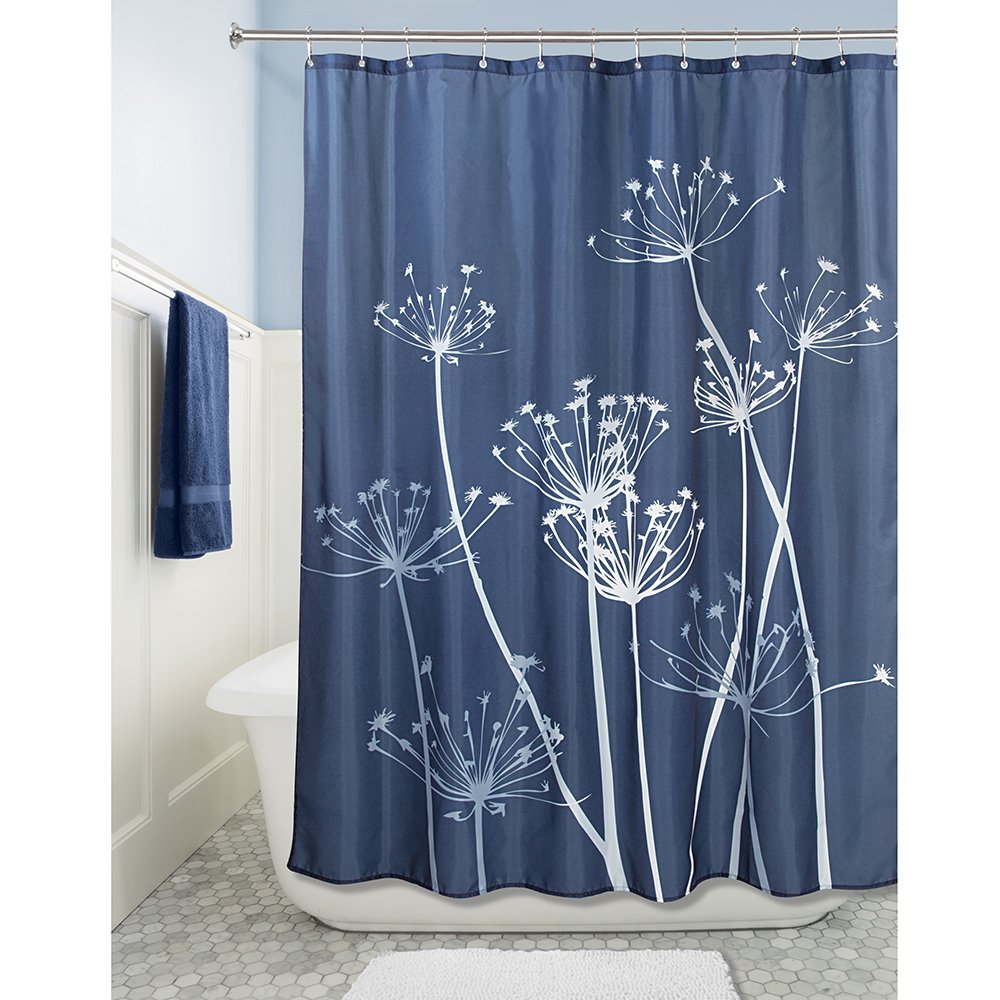Galleon InterDesign Thistle Shower Curtain, 72 X 72Inch, Navy/Slate Blue