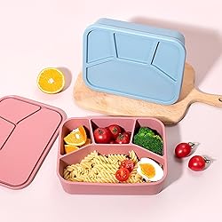 AROCFTIE Silicone Bento Box, 4 Compartment