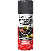 Rust-Oleum Stops Rust 2-in-1 Rust Reform &amp; Seal Coating Spray, Black | Rust and Corrosion Preventive | Multi-Purpose Automotive Coating | Long-Lasting Durability | Rubberized | Fast Dry