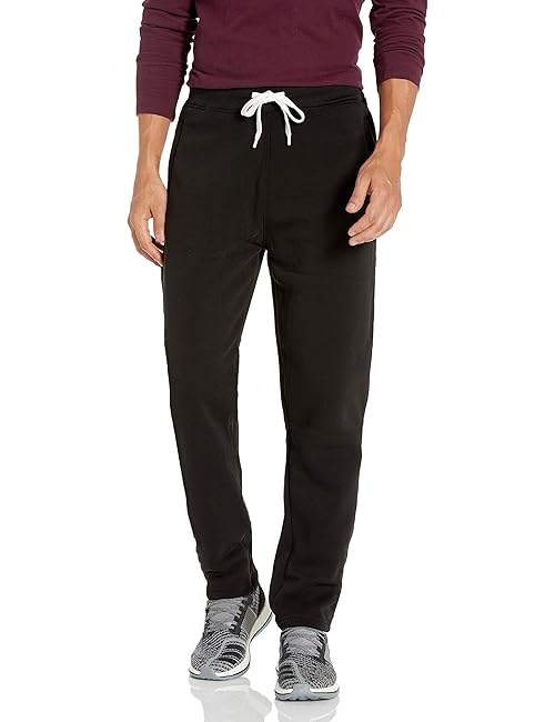 Southpole Men's Active Fleece Open Bottom Sweatpants - Regular and Big & Tall Sizes Black