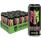 Reign Total Body Fuel, Watermelon Sour Gummy, Fitness &amp; Performance Drink, 16 Fl Oz (Pack of 12)
