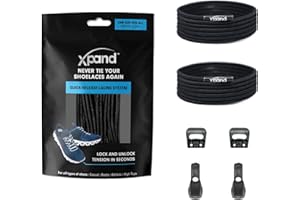 Xpand No-Tie Round Shoe laces for Boots – Durable Locking Elastic Shoe Laces For Hiking, Training & Everyday Active Use
