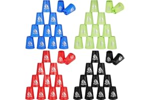 48Pcs Sport Stacking Cups, Lancisism New Stacking Cups Set Classic Stack Training Game with Carry Bag for Gift Travel Party C