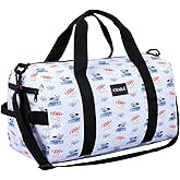 Kids Duffle Bag Overnight Bags for Boys and Girls Weekender Sleepover Carry-On Tote for Traveling Gym Sport Dance (Shark)