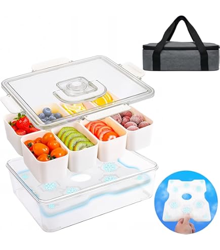 Amazon.com: Locliki Chilled Snackle Box Container with Ice Pack